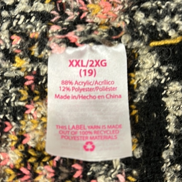 No Boundaries  Open Front  retro /boho Cardigan Sweater, XXL, 2XG 19, extra long - Picture 7 of 7